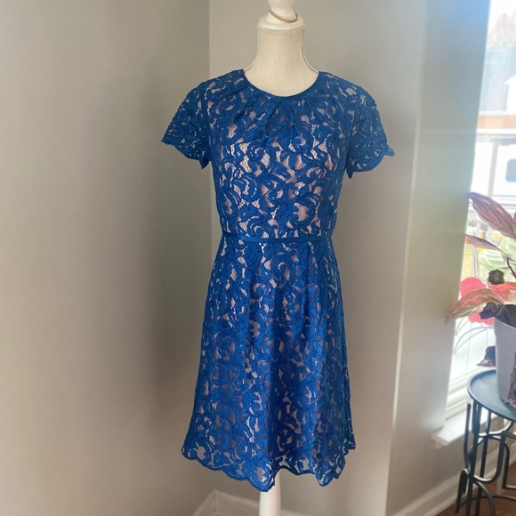 adrianna papell blue cocktail dress Adrianna Papell